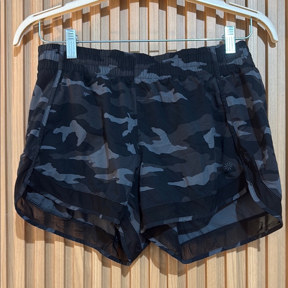 Athletes Black and Gray Camo Athletic Shorts